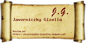 Javorniczky Gizella névjegykártya